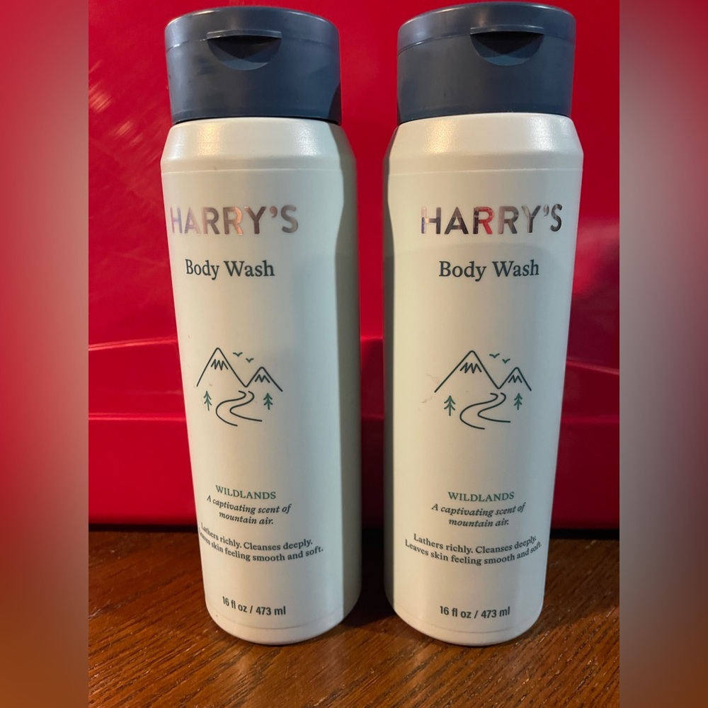 2 Bottles HARRY’S Body Wash WILDLANDS 16 fl oz each NEW